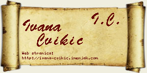 Ivana Cvikić vizit kartica